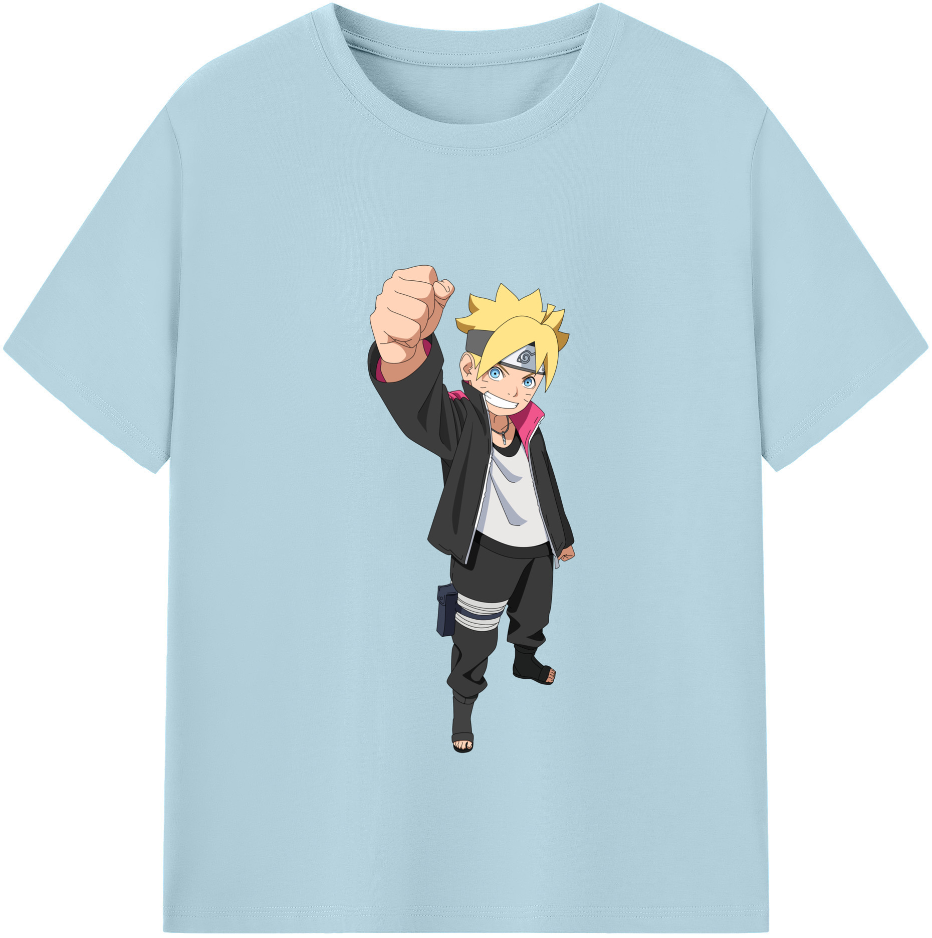 （画像用） NARUTO -ナルト- うずまき ボルト Uzumaki Boruto 綿100％半袖Tシャツ（フロントプリント）